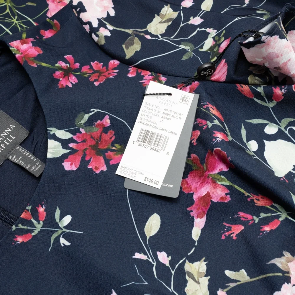 Adrianna‎ Papell -  Floral Crepe Sheath Dress
